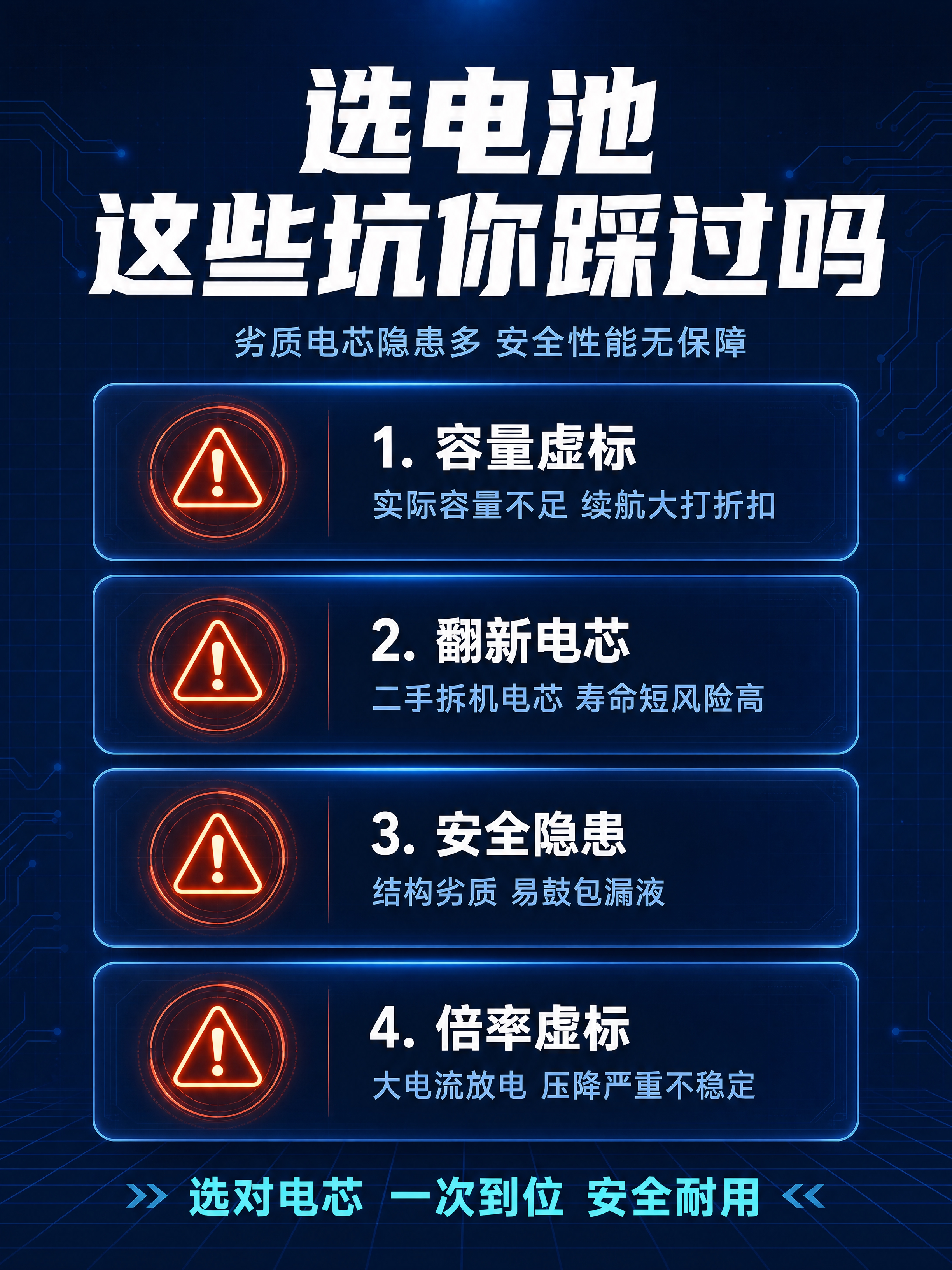 详情页痛点直击页-锂电池选购常见问题。本张为痛点说明页，无需展… - 图片创意预览