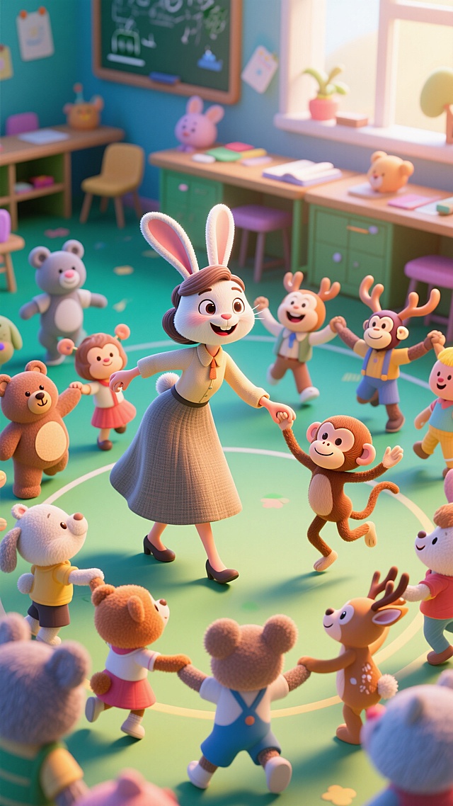 和兔子老师一起跳舞吧