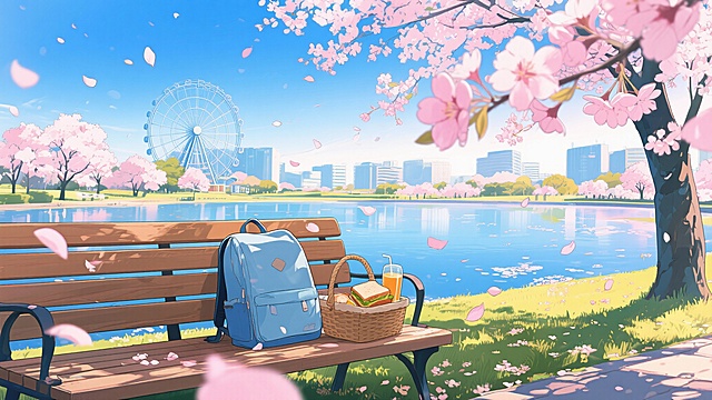 二次元，城市，回忆，浅蓝，唯美，生成10张