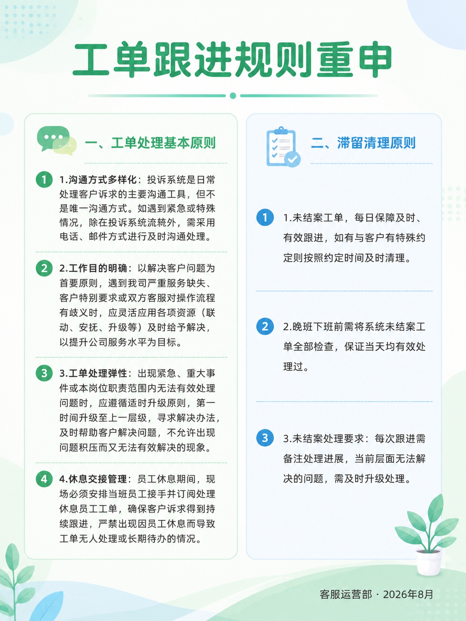 一张简约清新风格的企业内部业务学习单页海报，竖版3:4比例，浅色 - 图片创意预览