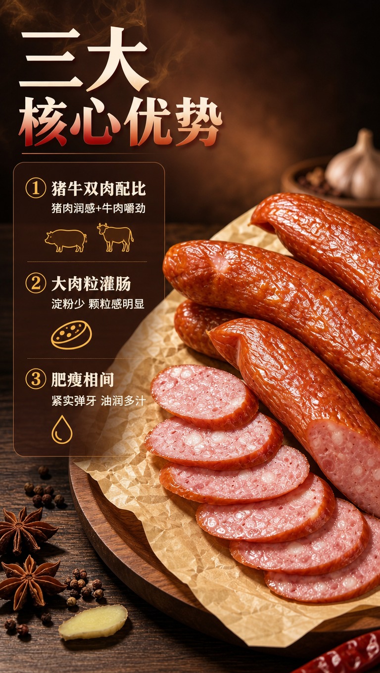 [商品] 使用【图2】御品红肠切片展示图；保留红肠外皮颜色、切… - 图片创意预览