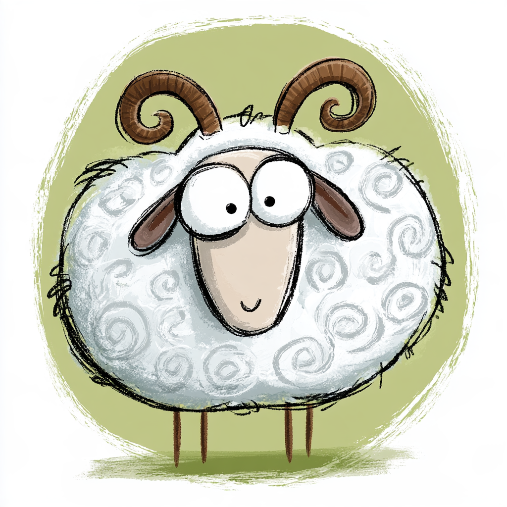 add two cute curved brown ram h… - 图片创意预览