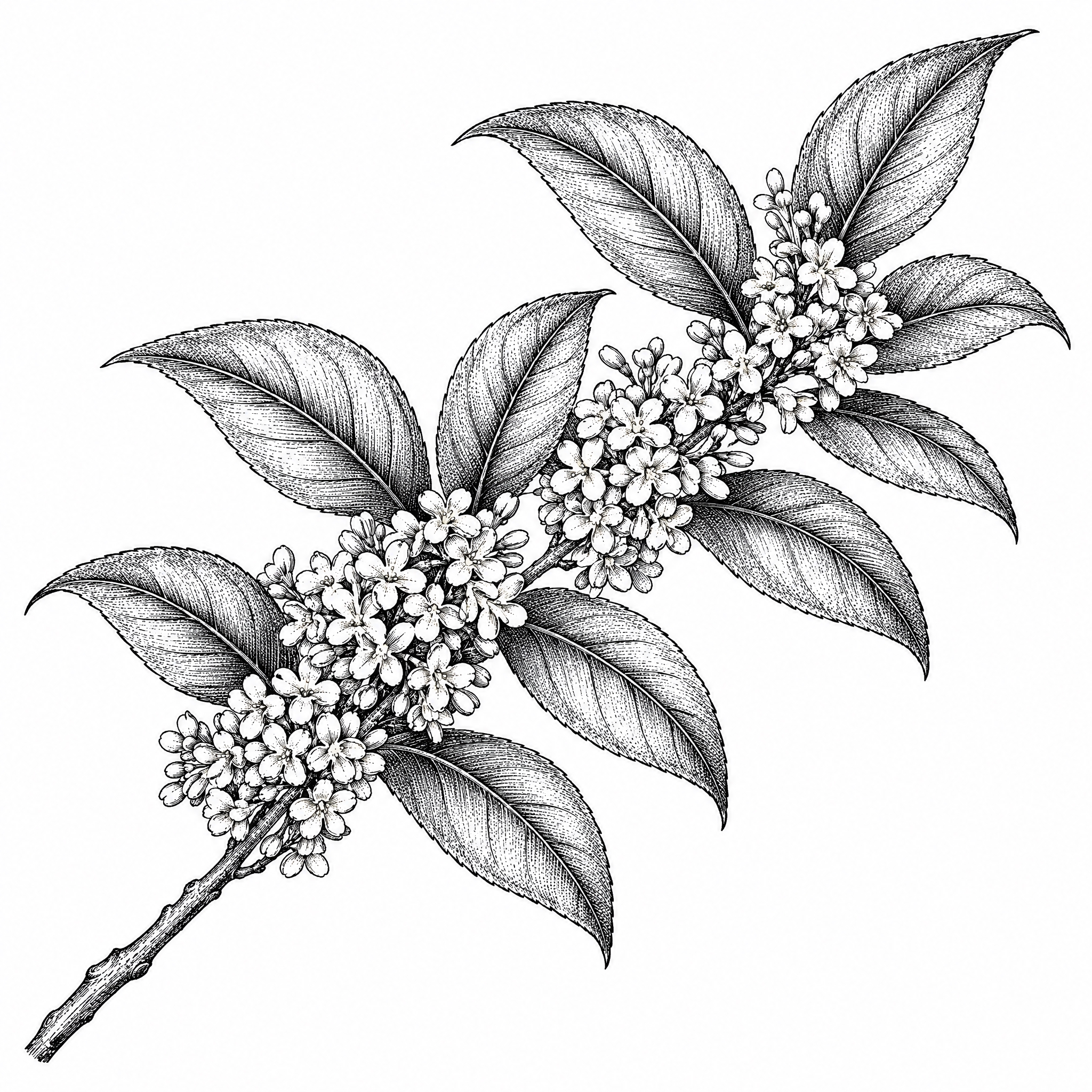 参考图中包装上的黑白铜版画/古典植物雕版线描风格，重新绘制一幅… - 图片创意预览