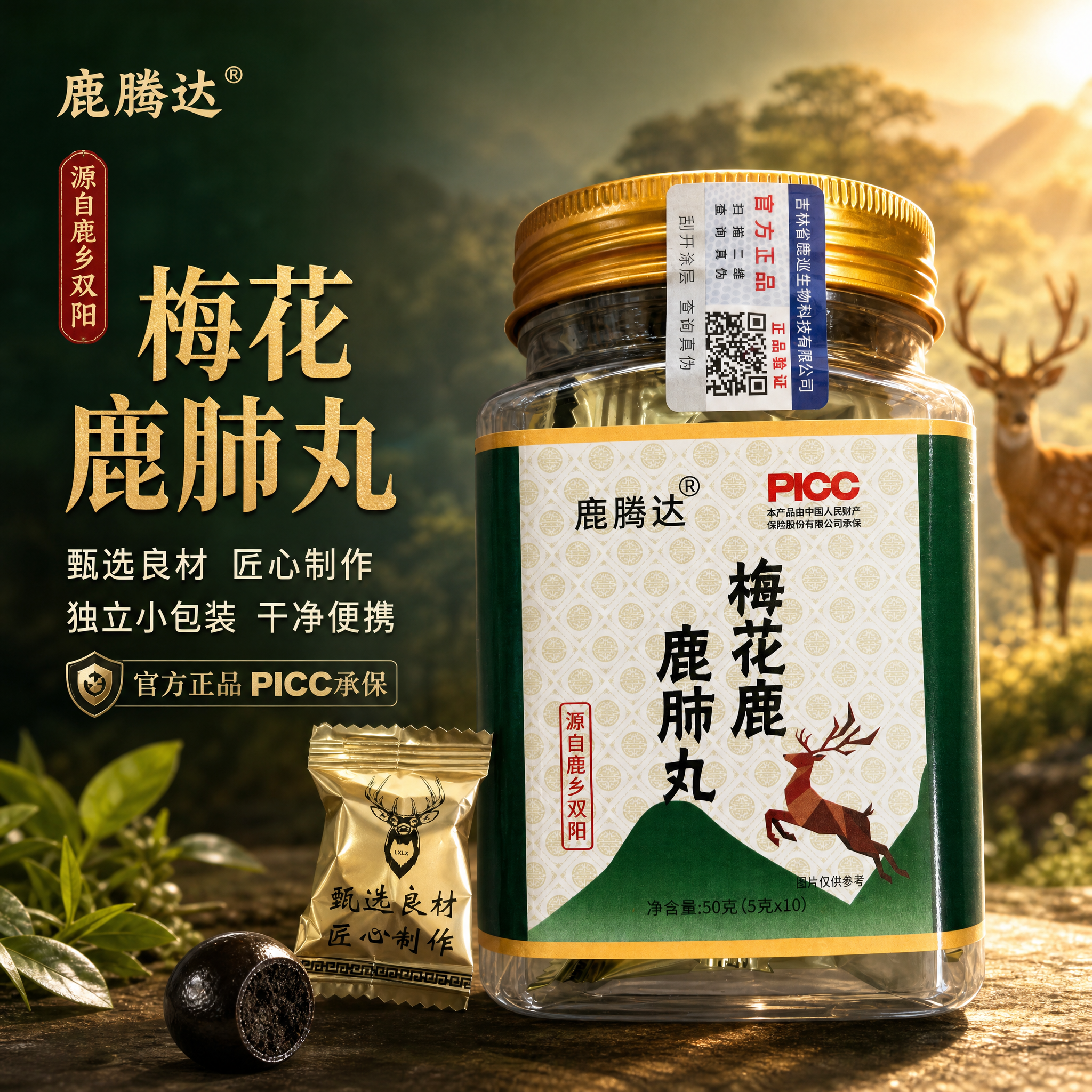 [主图-1] 主题：梅花鹿鹿肺丸 首图点击率 突出源自鹿乡双阳… - 图片创意预览