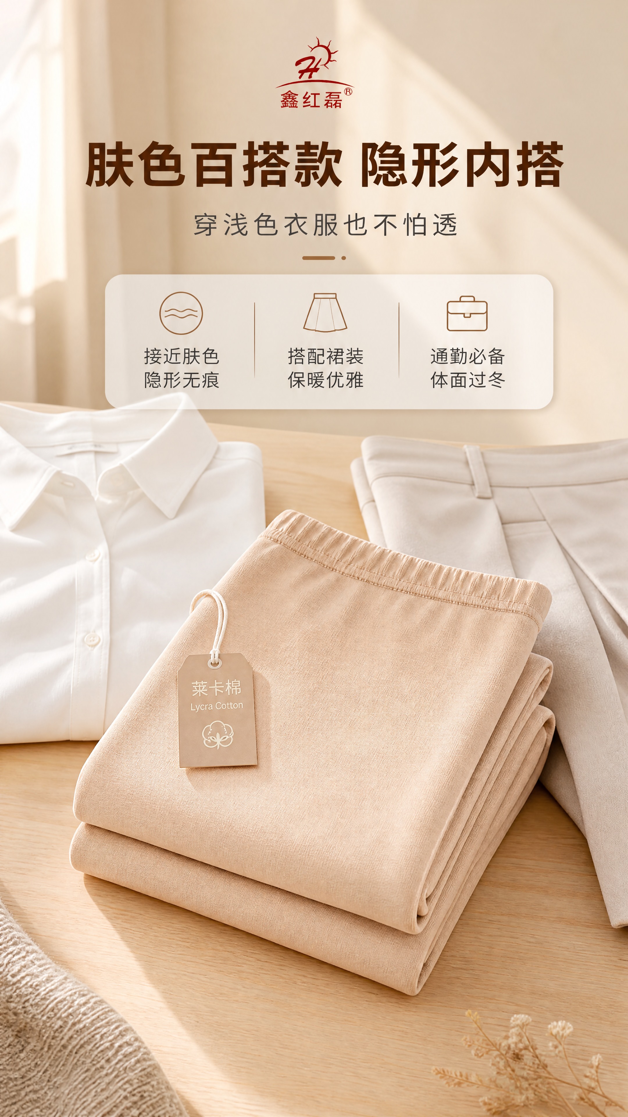 [商品] 使用【图2】参考版型，生成肤色（裸色/米肤色）秋裤；… - 图片创意预览