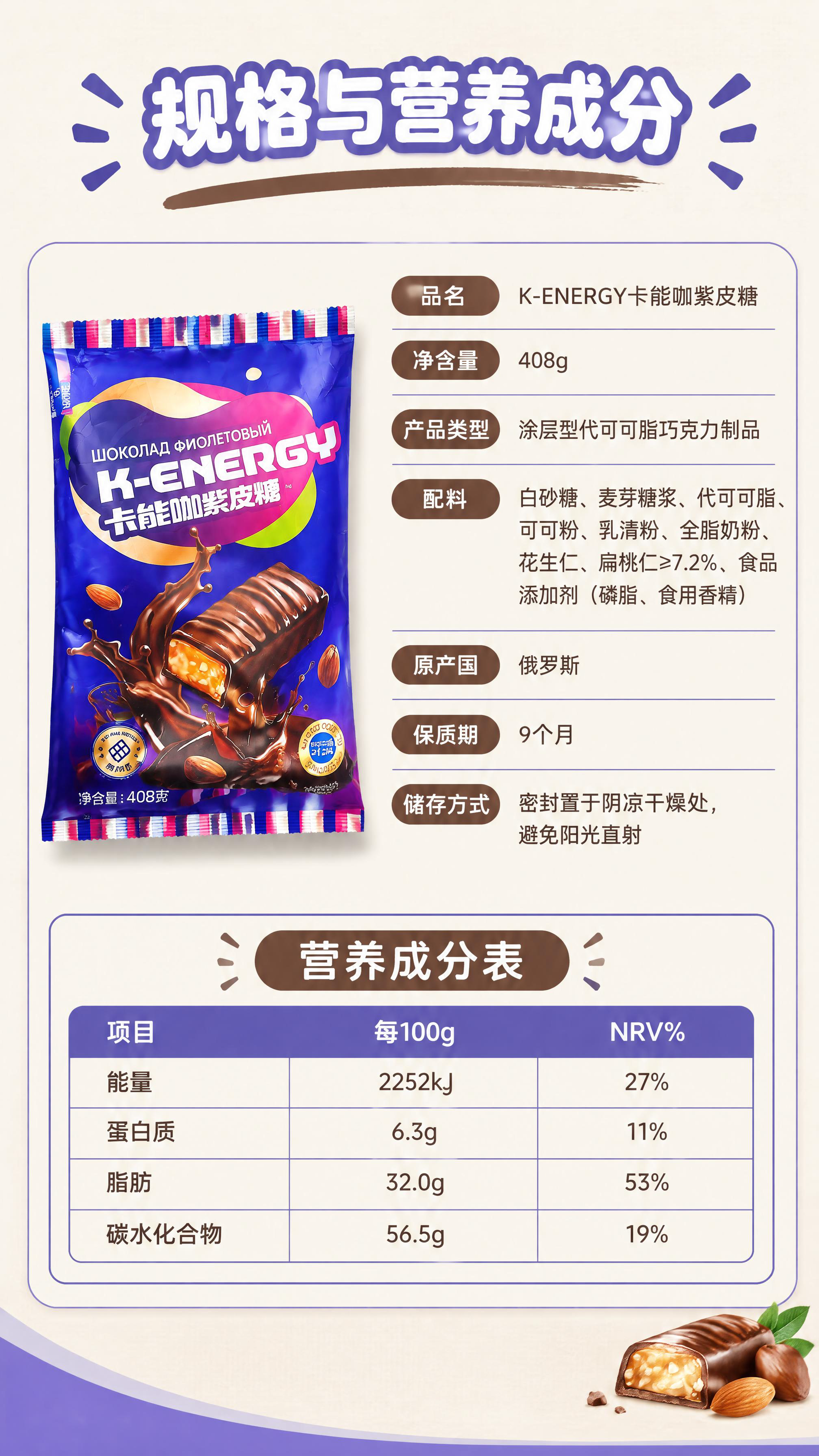 [商品] 使用【图9】包装背面的配料表、营养成分表、净含量与产… - 图片创意预览