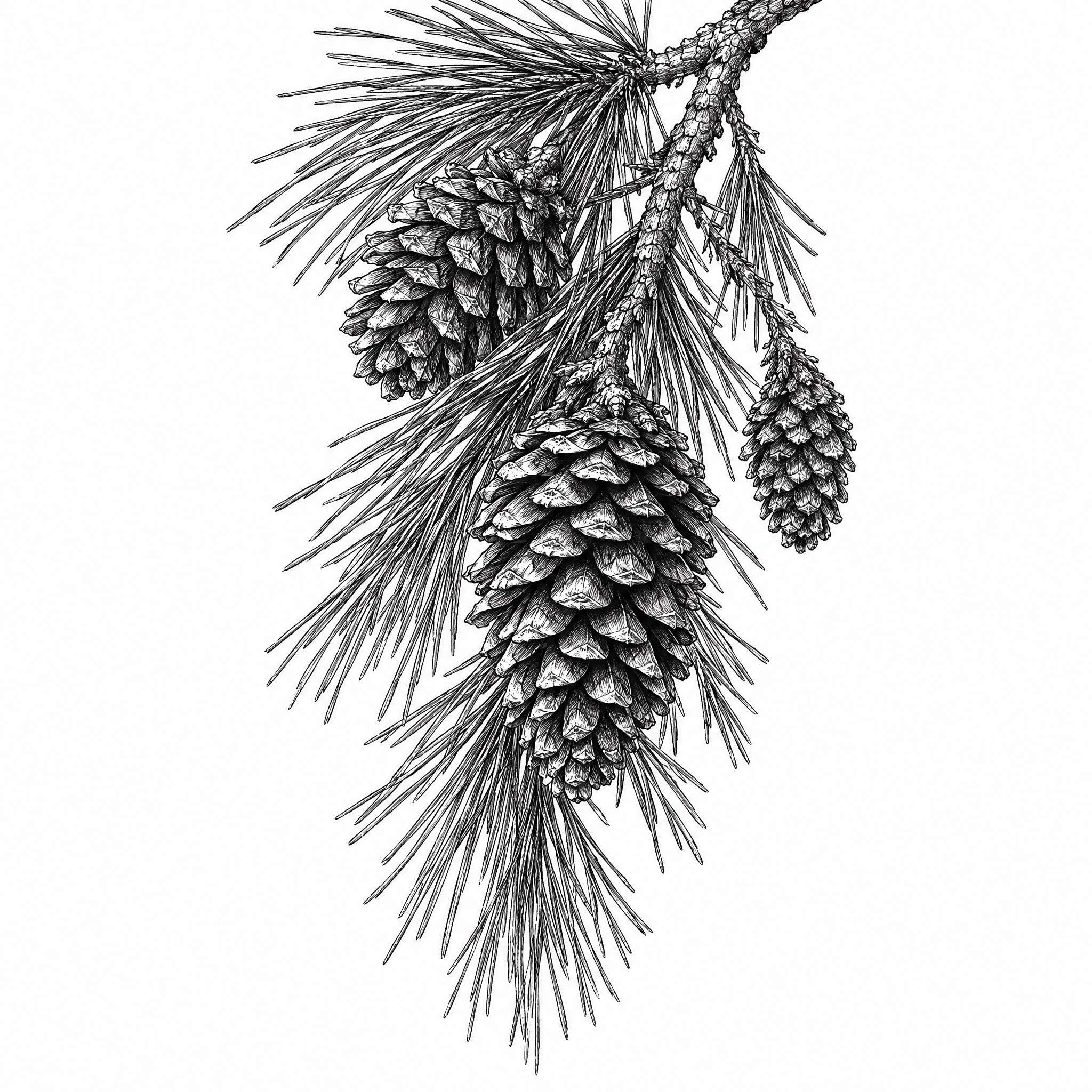 参考图中包装上的黑白铜版画/古典植物雕版线描风格，重新绘制一幅… - 图片创意预览