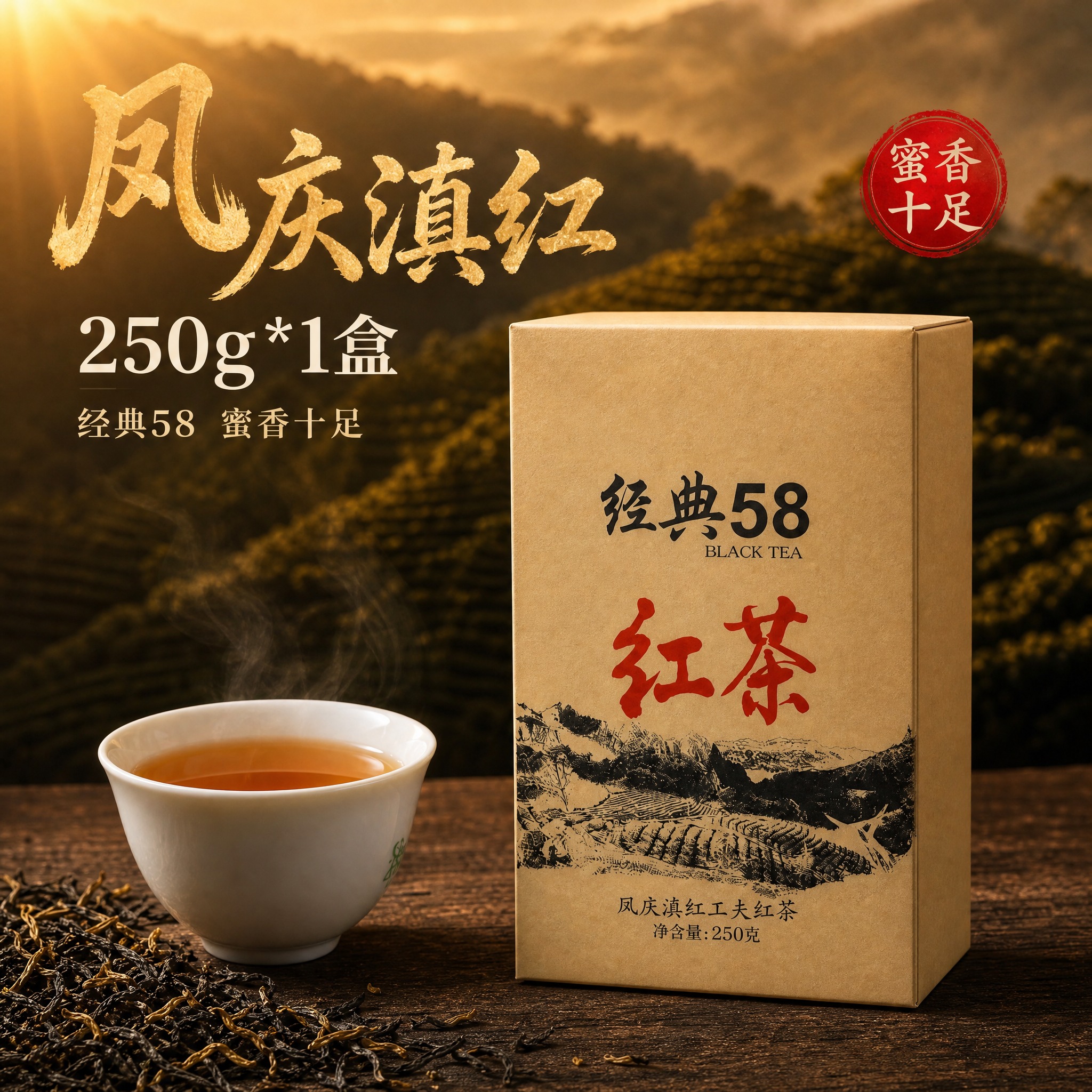 [主图-1] 凤庆滇红经典58红茶 250g*1盒 SKU规格… - 图片创意预览