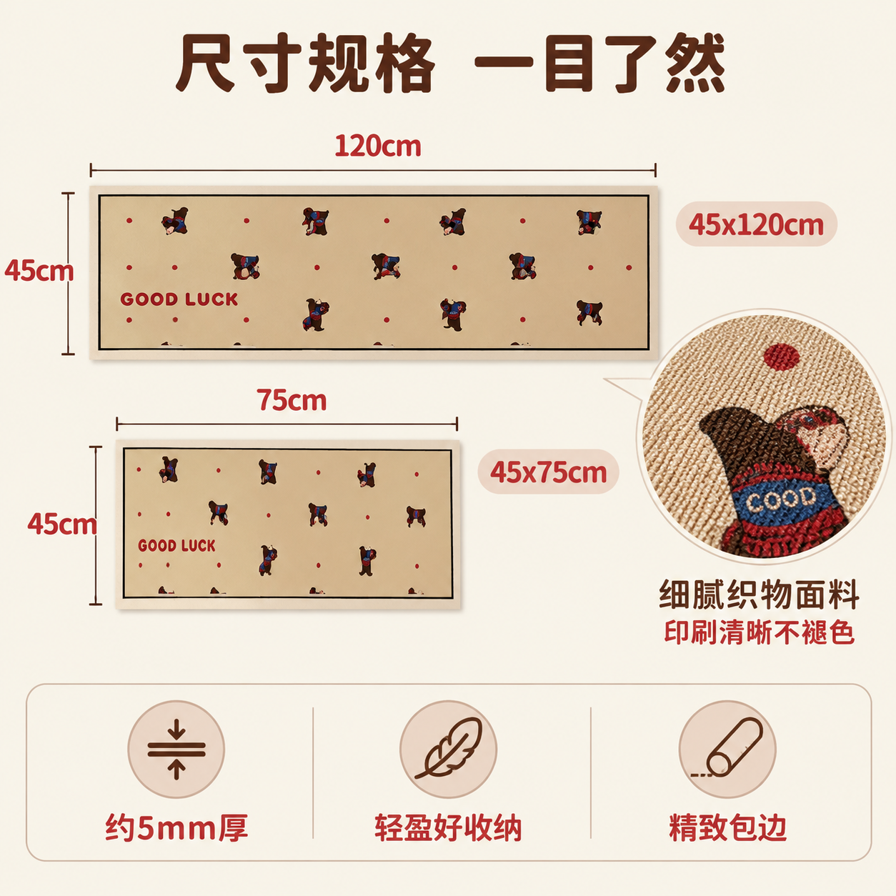 [主图-4] 尺寸规格与材质细节图，清晰展示地垫尺寸参数和材质… - 图片创意预览