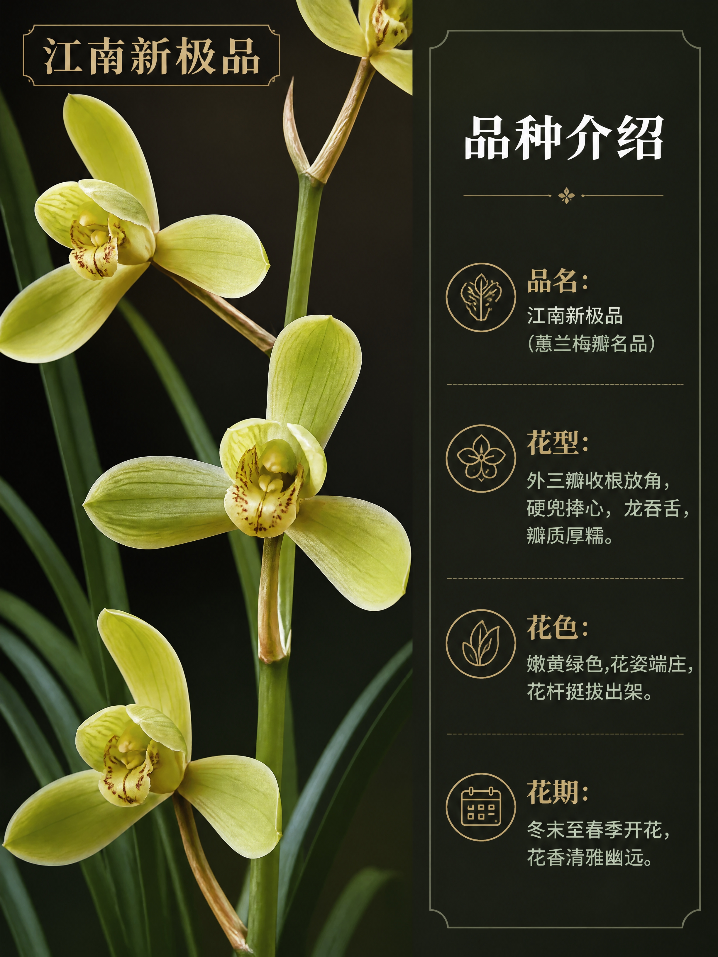[商品] 使用【图1】江南新极品蕙兰开花参考图；保留梅瓣花型、… - 图片创意预览
