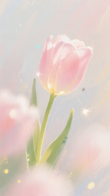 8K超高清朦胧柔焦梦幻氛围感插画，莫兰迪低饱和马卡龙柔色画风，全程极致虚化弥散笔触，无锐利清晰轮廓，竖版温柔治愈背景素材，适配美业海报、朋友圈壁纸、文案底图、轻奢封面商用。画面风格与整体色调：印象派朦预览效果