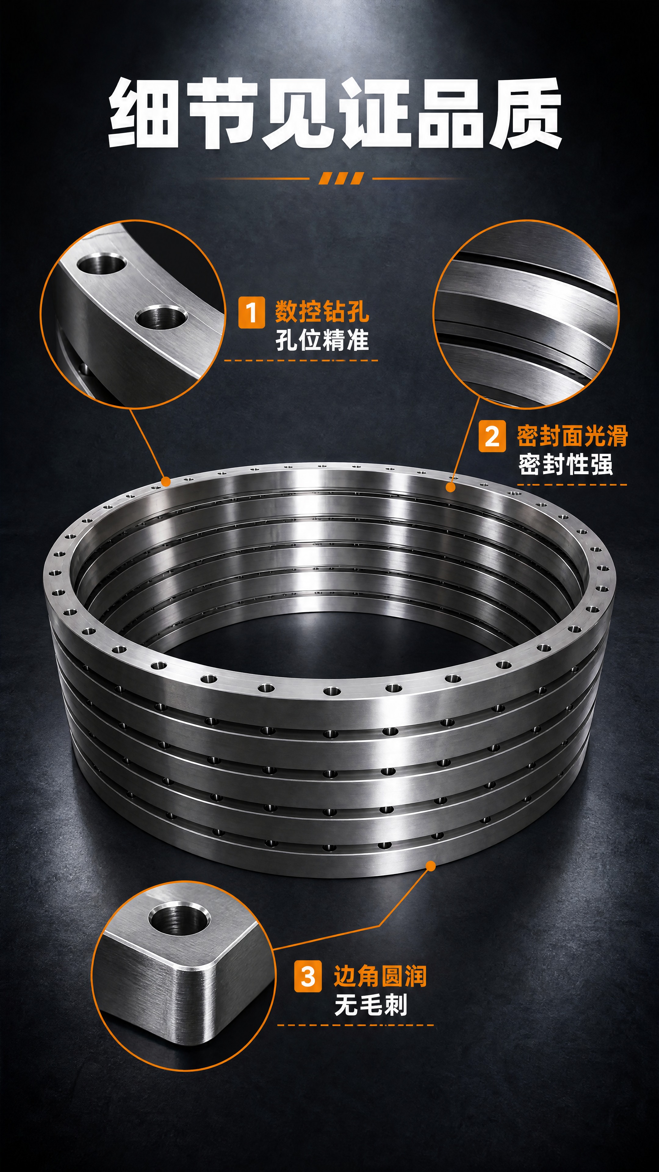 [商品] 使用【图3】大口径碳钢法兰堆叠图；保留法兰环形结构、… - 图片创意预览