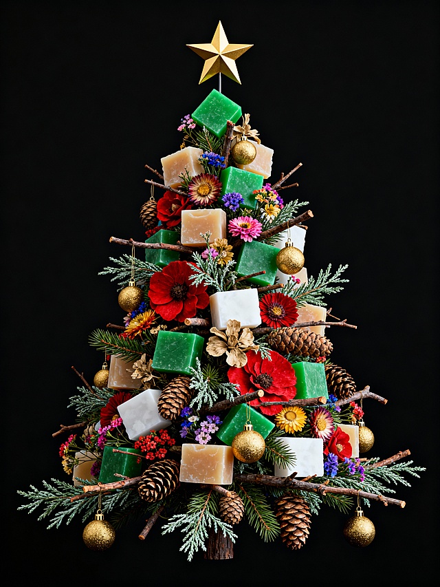 肥皂干花圣诞树