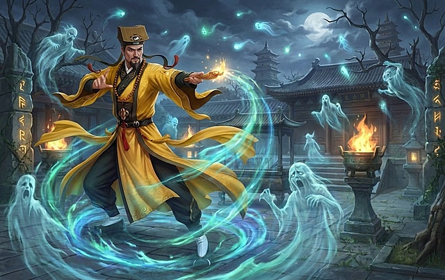 换一张抓鬼奇幻背景