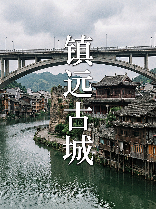 写贵州镇远古城的6张