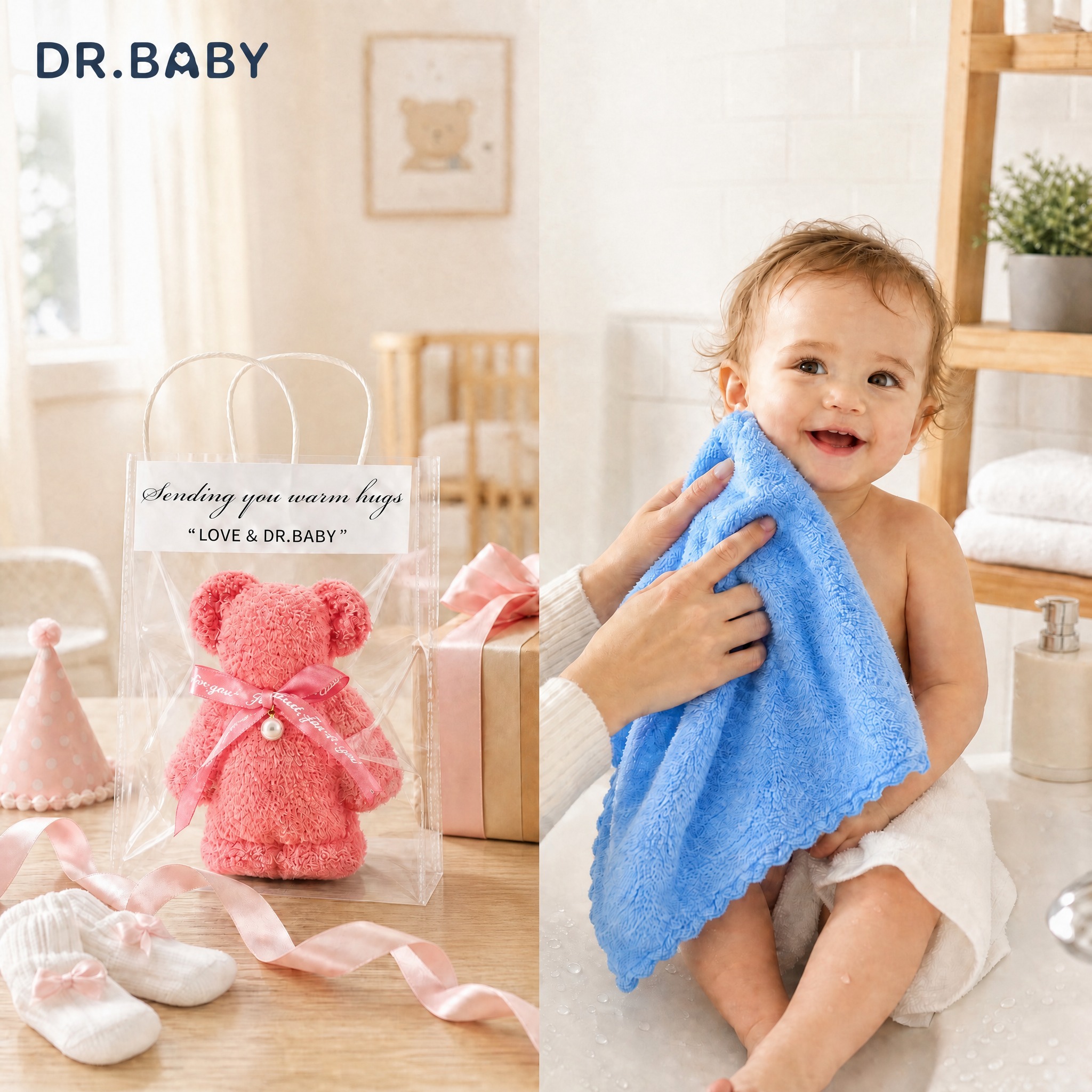 去除图片中所有额外的文案文字，仅保留左上角的 DR.BABY… - 图片创意预览