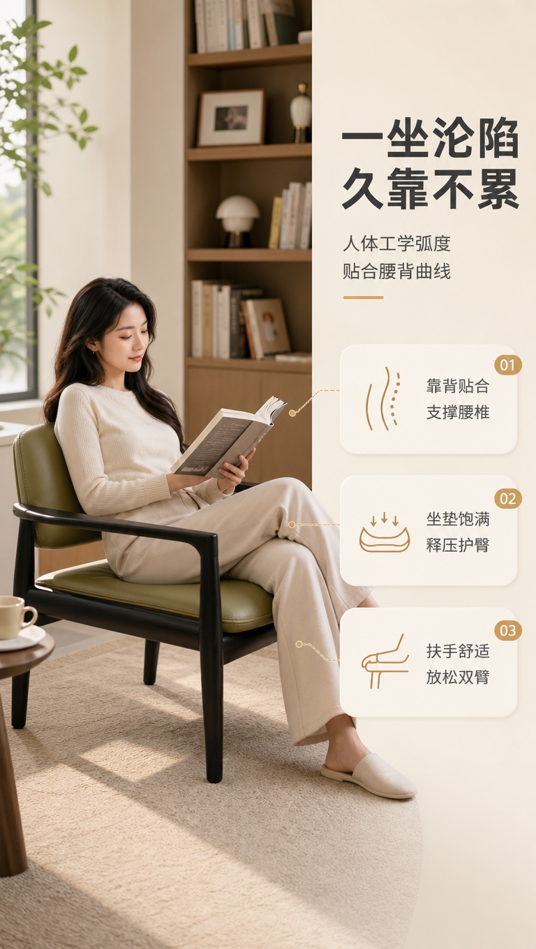 [商品] 使用【图1】D8817橄榄绿色超纤皮休闲椅；保留白蜡… - 图片创意预览