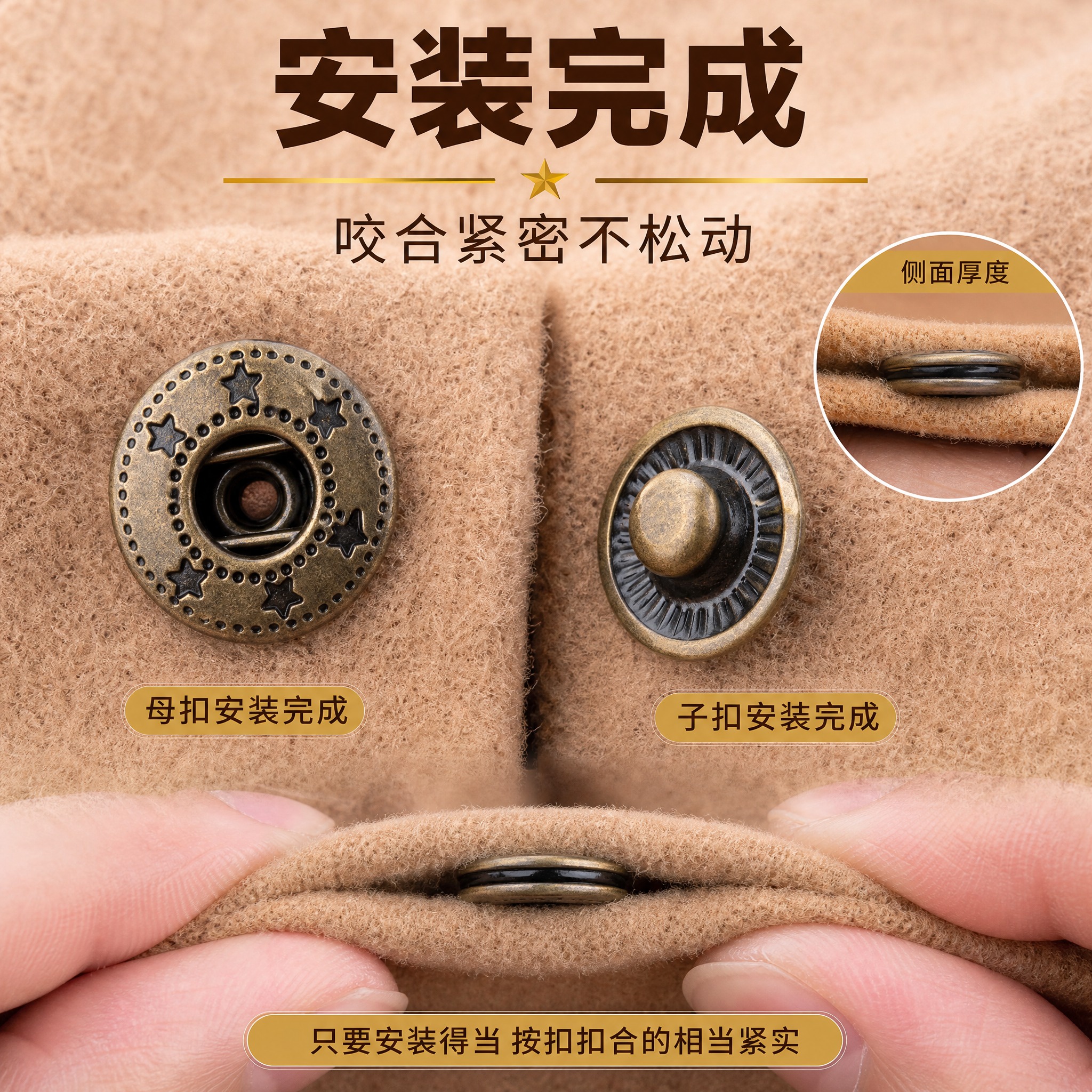 [主图-13] 831型金属四合扣 安装完成效果展示图。 [统… - 图片创意预览