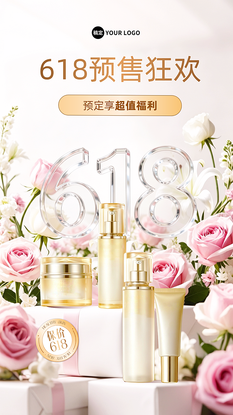 618提前购电商预售全屏竖版海报