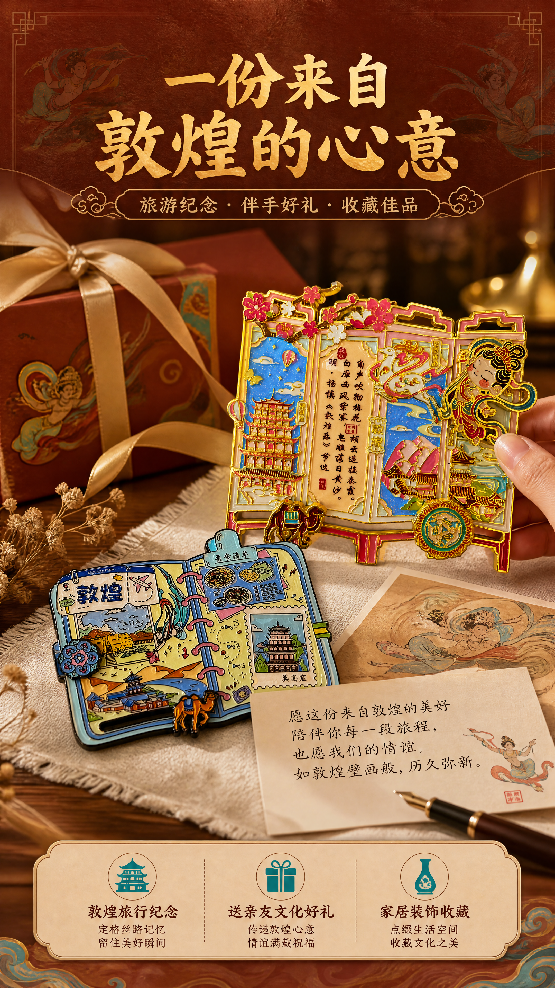 [商品] 使用【图8】屏风诗词款、【图6】手账本旅行款敦煌冰箱… - 图片创意预览