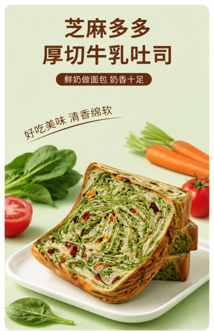 把图里的面包换成图二（https://gdesign-dam-hz.dancf.com/36653677273275461/b979225cd4654320ac357fbaa5e5aa0c.png）的预览效果