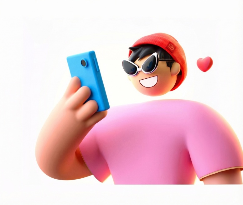 手机换成蓝色的，帽子换成红色的预览效果