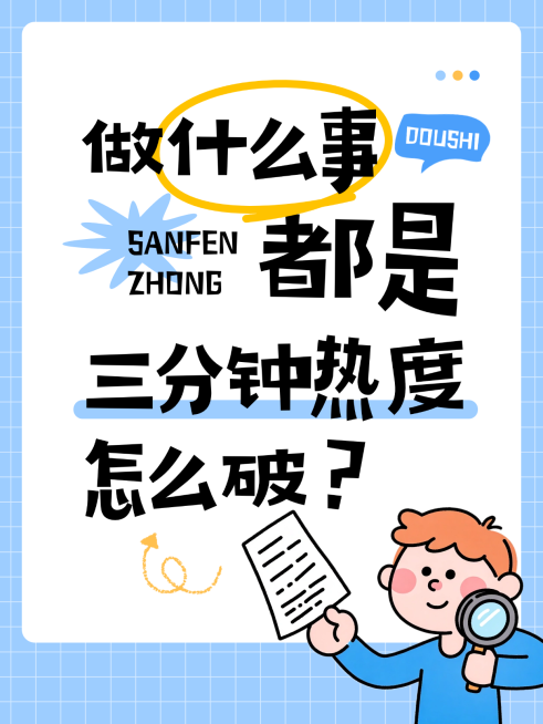 技能自学三分钟提升指南小红书封面配图预览效果