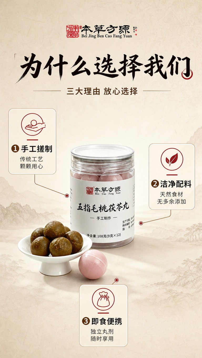 [商品] 使用【图1】本草方源五指毛桃茯苓丸产品图；保留罐身、… - 图片创意预览