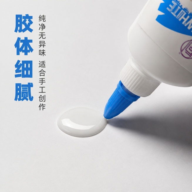 [主图-3] 胶体质地细节展示，突出胶体细腻无异味优势；[氛围风格] 真实质感呈现，干净可信；[画质] 商业摄影质感、光线柔和通透、产品清晰真实、画面干净高级；[元素] 保持挤出胶体状态与输入产品图一预览效果