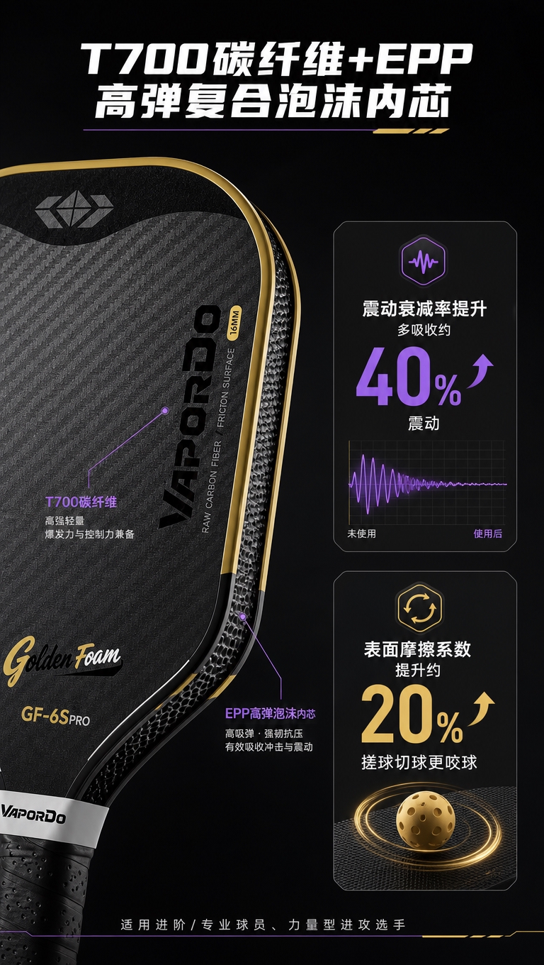[商品] 使用【图1】右侧黑金款匹克球拍；保留拍面外观、颜色、… - 图片创意预览