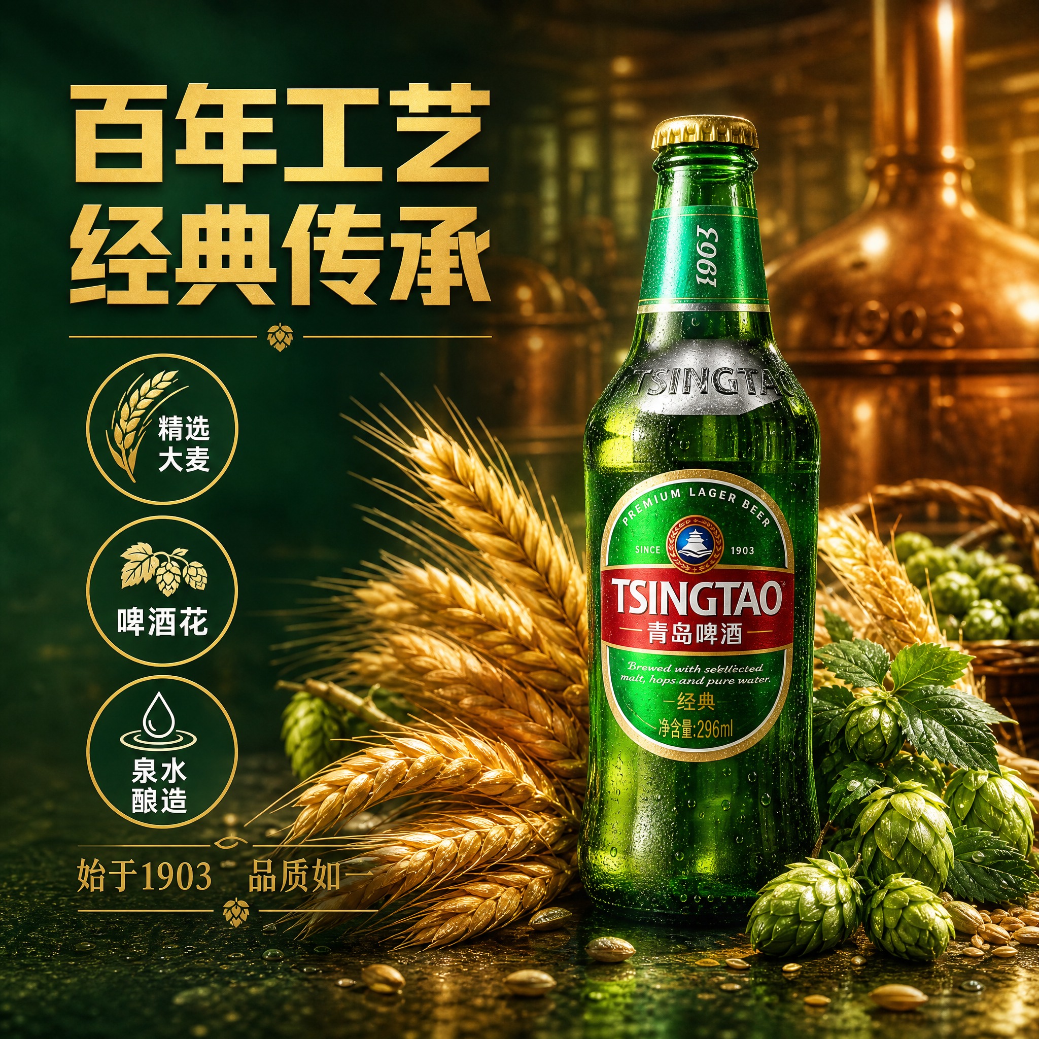 [主图-2] 核心亮点 百年工艺溯源 品质信任图 [统一基调]… - 图片创意预览