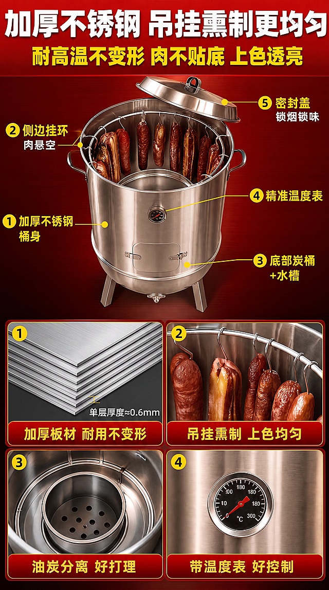 加厚板材耐用不变形，这个一张图，显示的板材有点厚，要显示几根薄板就行。把厚度降下来。厚度是0.6毫米左右，不要让顾客呃误会。