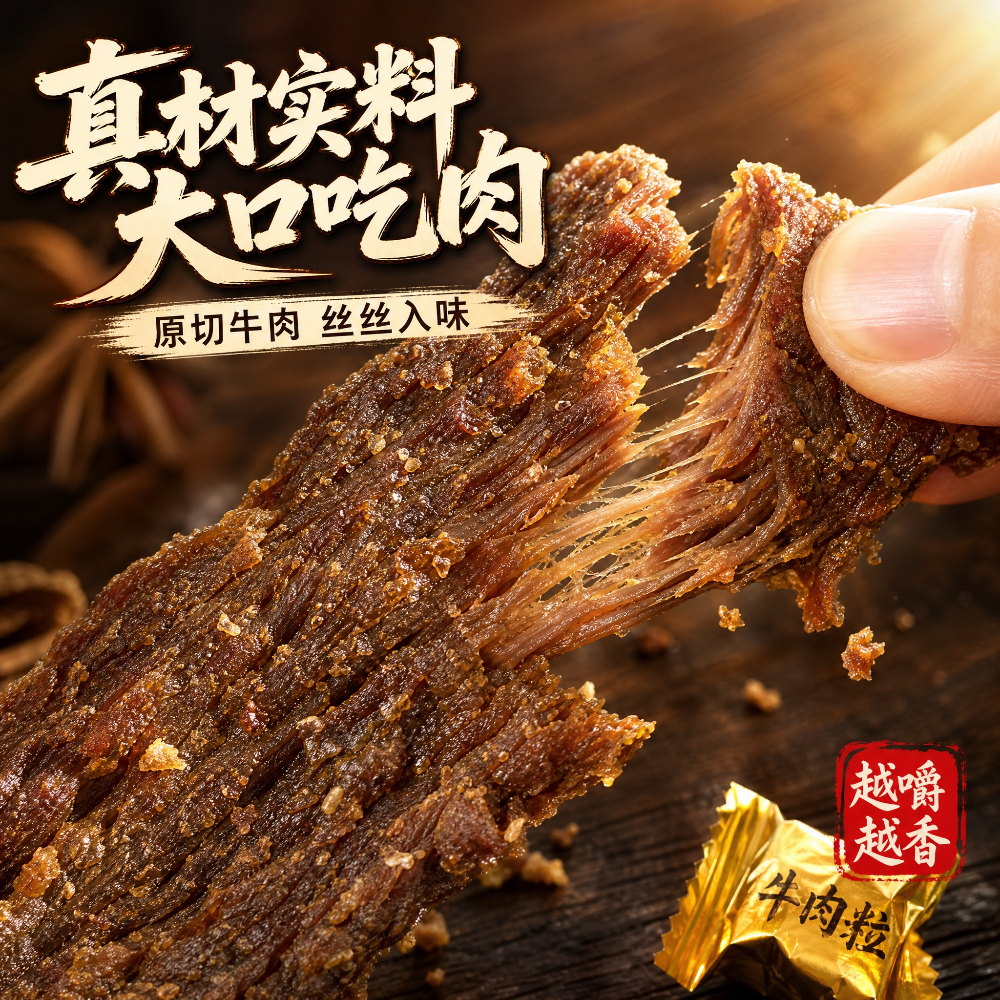 [主图-3] 微距细节与口感种草图，核心任务是用超近距离展示牛… - 图片创意预览