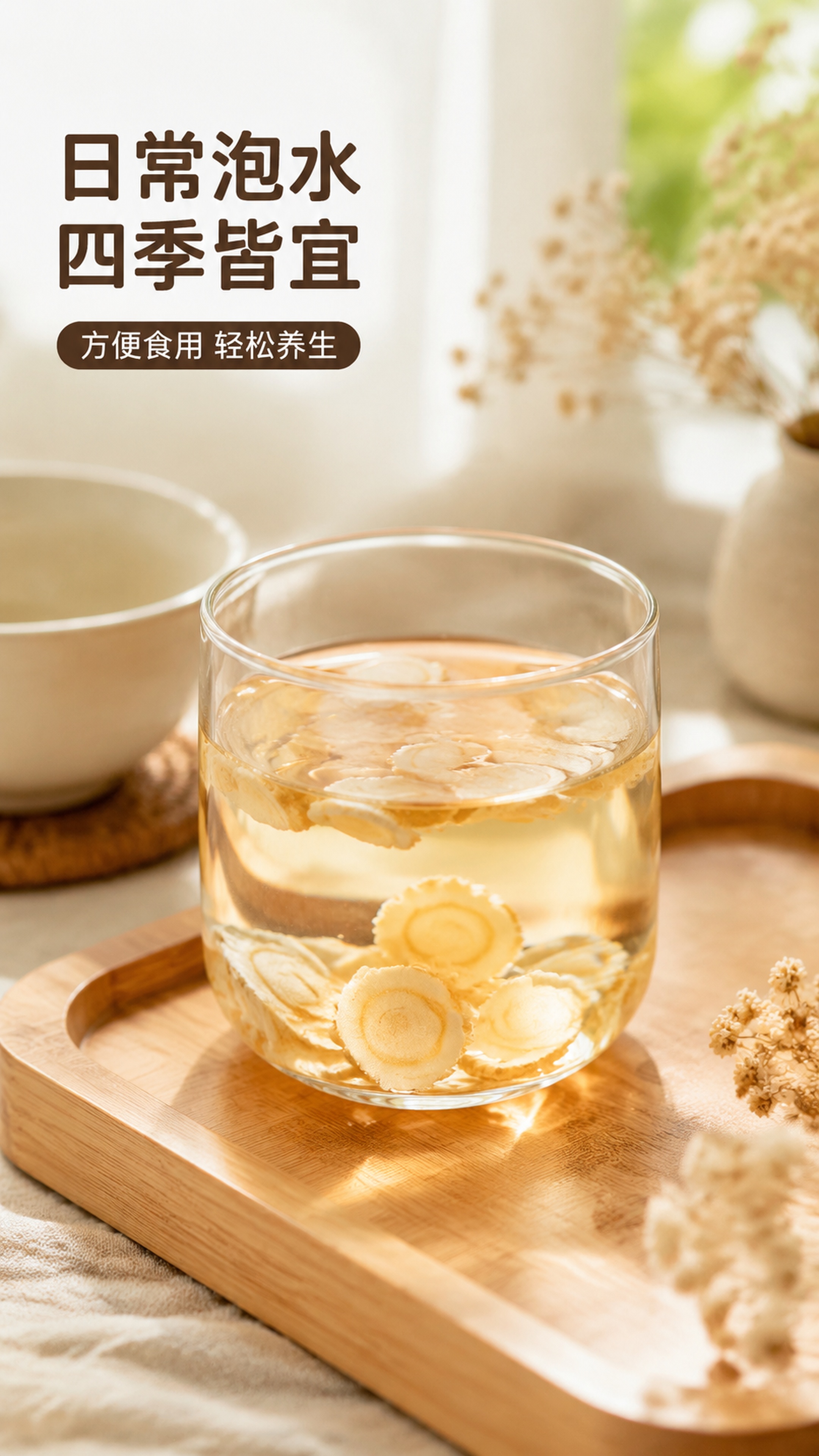[第5屏] 食用场景-日常泡水泡茶展示。本屏使用【图1】西洋参… - 图片创意预览