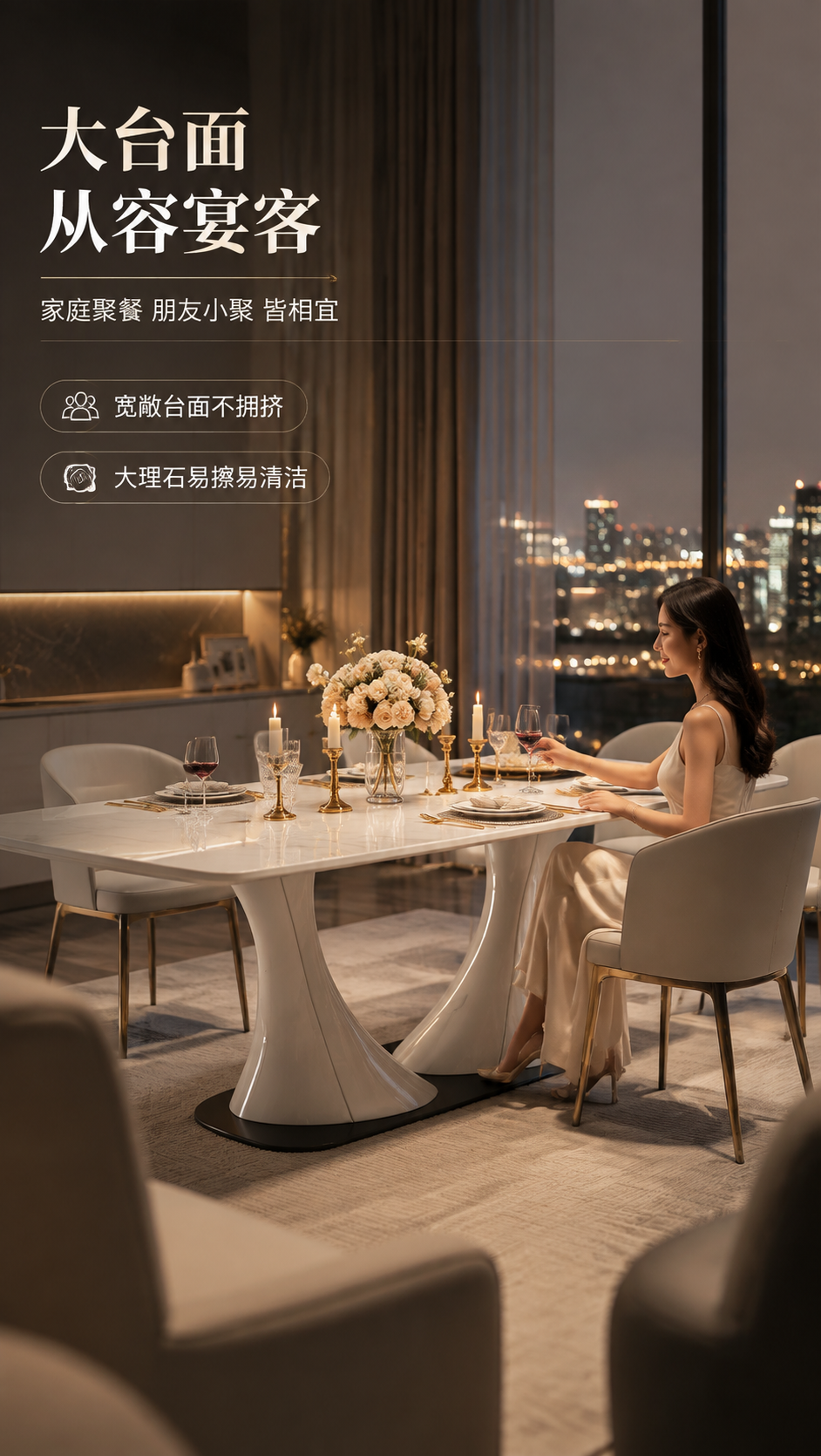 [商品] 使用【图1】DT-6610 皇家冰玉大理石餐桌；保留… - 图片创意预览