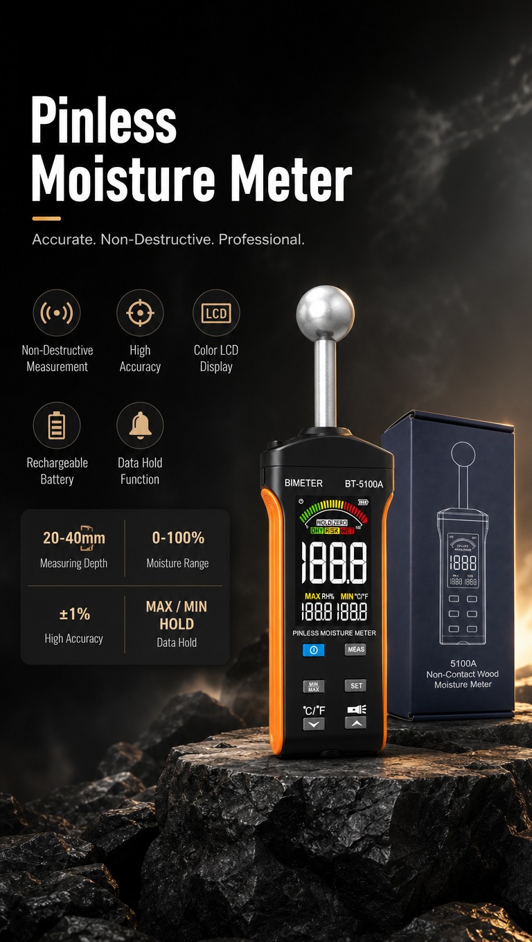 [商品] 使用【图1】BT-5100A非接触式水分测试仪，银色… - 图片创意预览