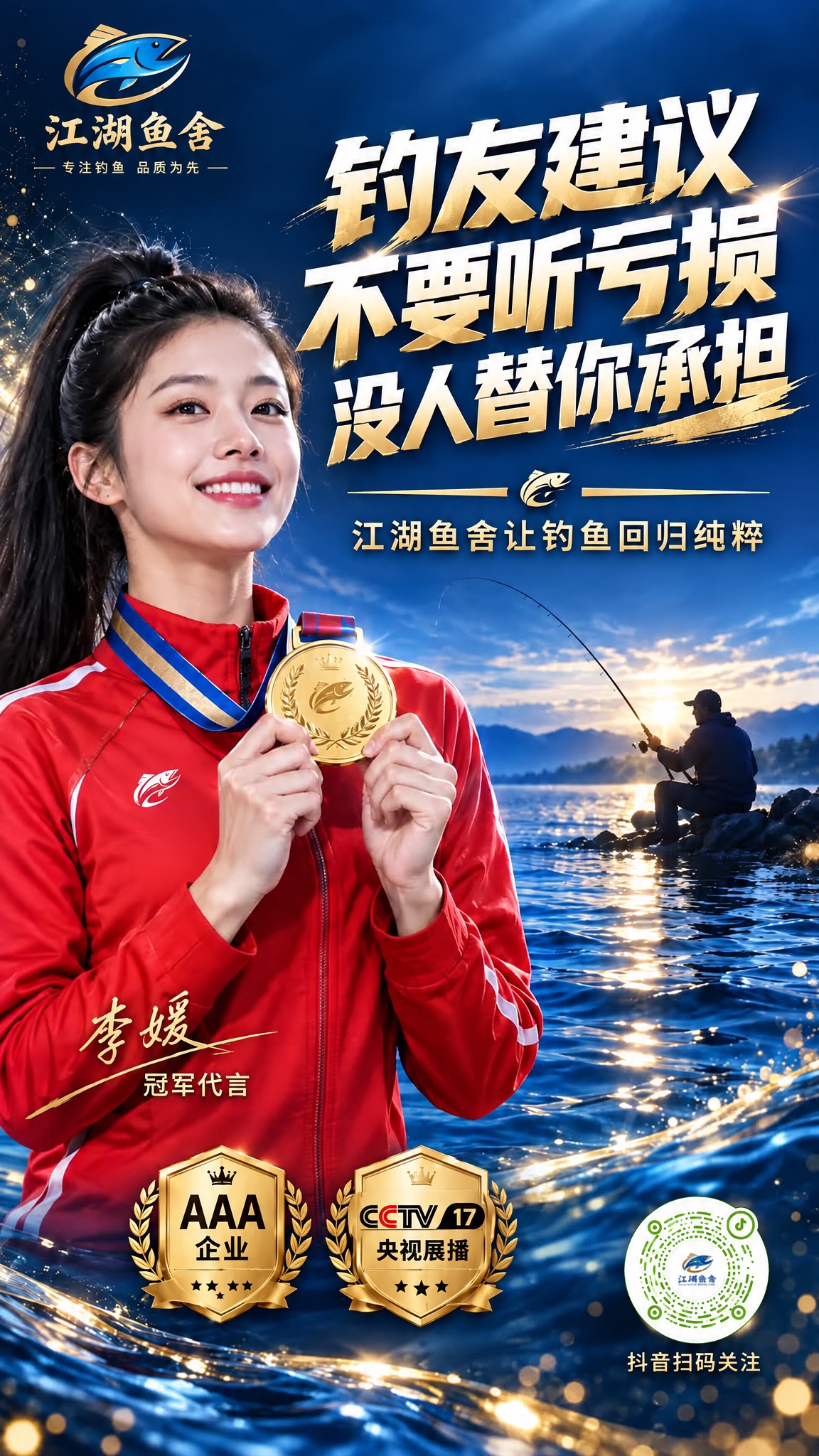 在这张海报的右下角位置，放置一个圆形的抖音二维码，二维码大小适… - 图片创意预览