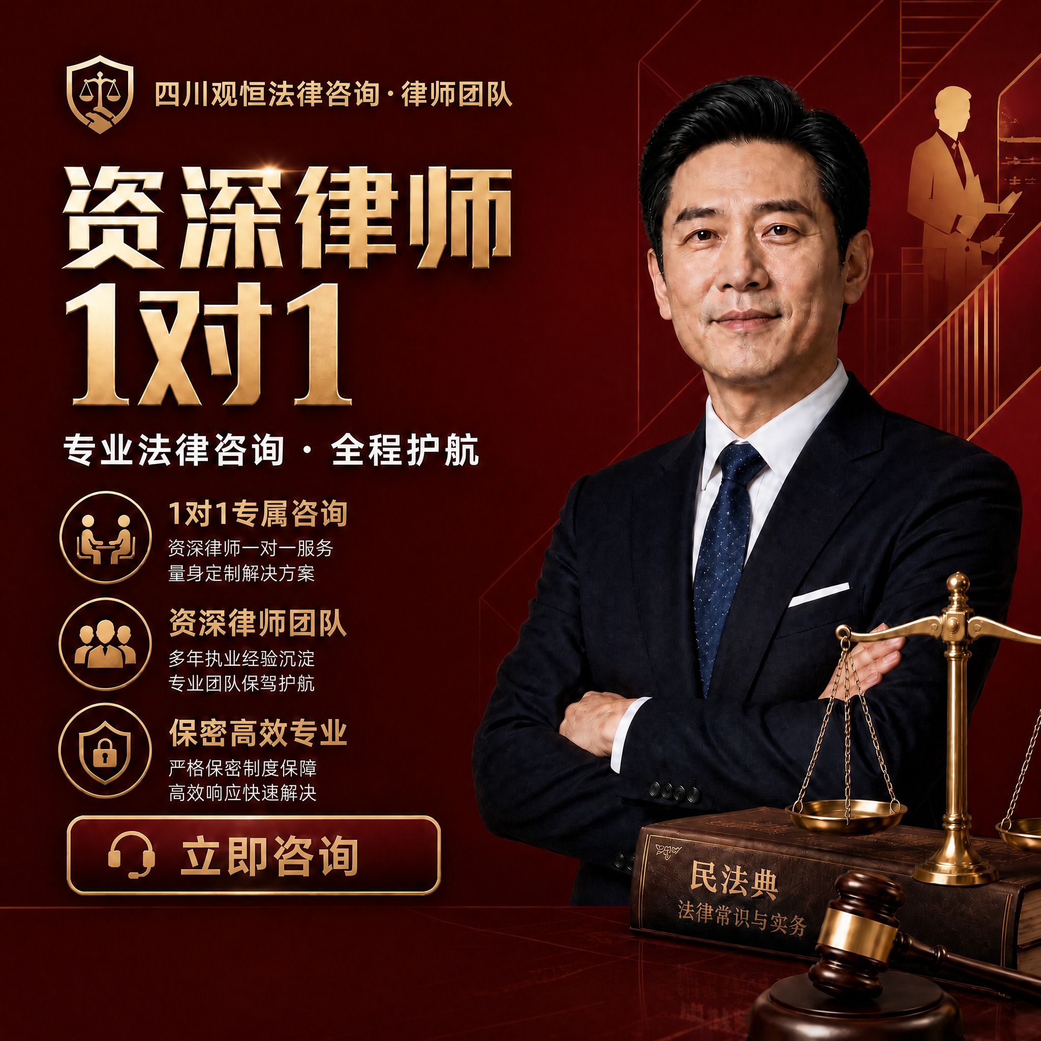 将整张海报的背景色由深蓝色改为深红色渐变背景，保持烫金质感元素… - 图片创意预览