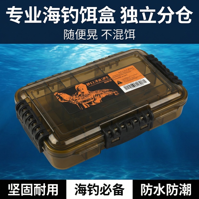 这款产品是海钓饵盒，帮我做五张电商主图预览效果