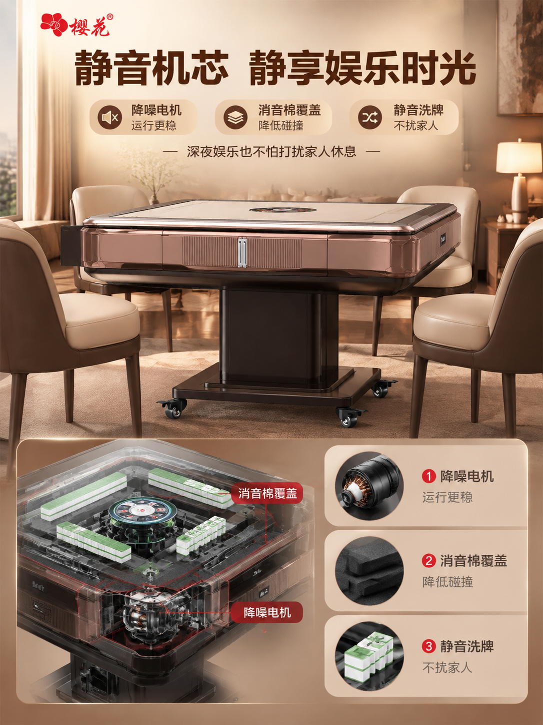 [商品] 使用【图1】樱花麻将机；保留产品外观、颜色、Logo… - 图片创意预览