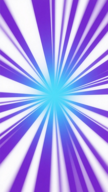 放射状速度线背景，线条从中心向外呈放射状排列，线条粗细不一，带有渐变效果，线条边缘有模糊的运动轨迹感，整体呈现出强烈的速度感和动感。采用蓝紫色渐变配色，中心为明亮的天蓝色，向外逐渐过渡到深邃的紫色，线条颜色从中心的亮蓝色逐渐变为边缘的深紫色，背景为纯白色，线条之间有明显的留白，整体风格简洁现代，具有强烈的视觉冲击力和科技感。预览效果