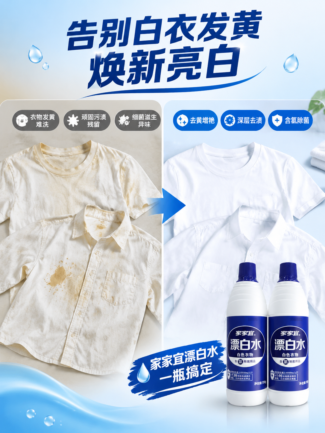 [商品] 使用【图1】家家宜漂白水700g瓶装；保留白色瓶身、… - 图片创意预览