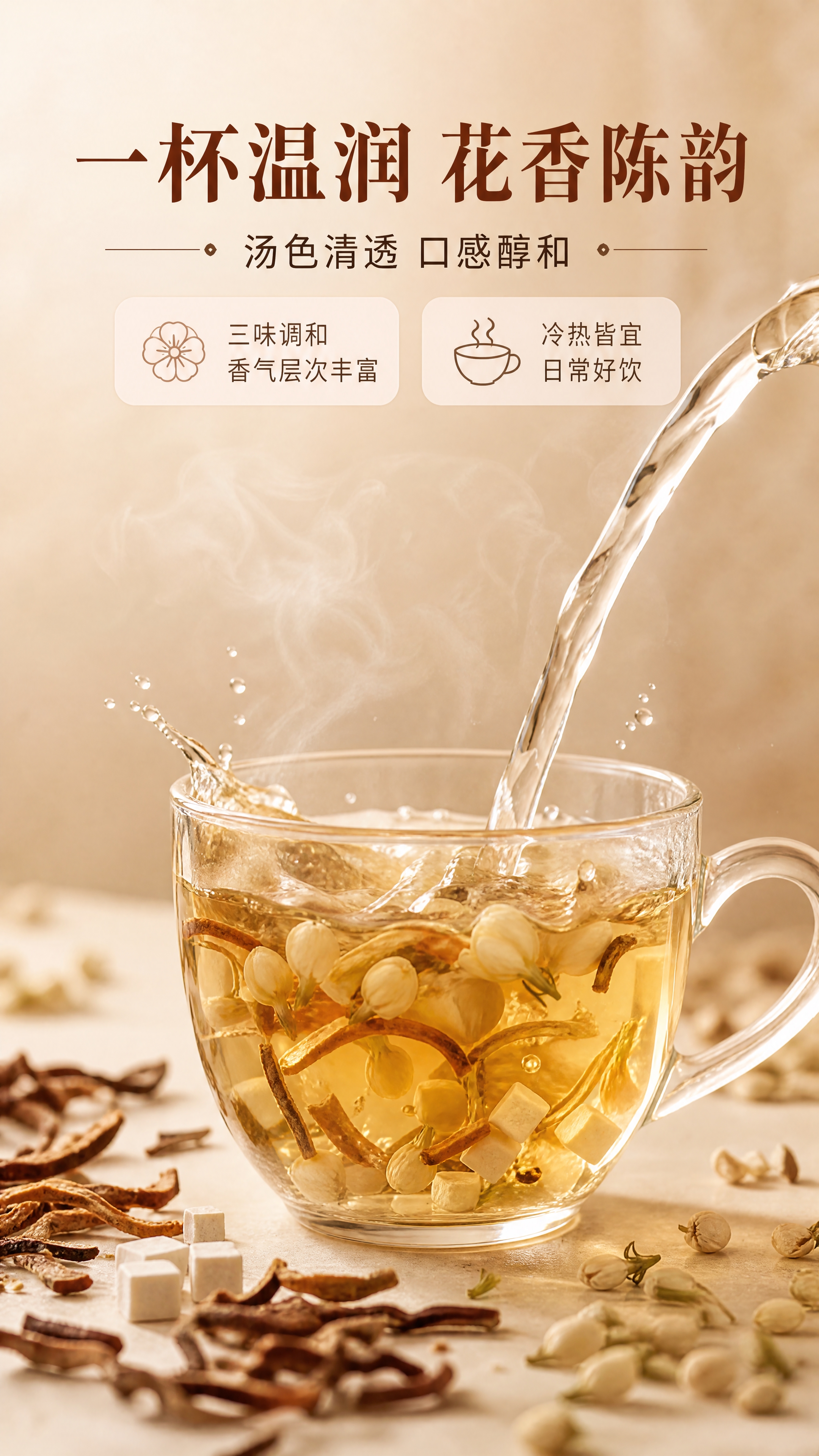 [商品] 使用【图1】三味原料，保留陈皮丝、茯苓丁、茉莉花的真… - 图片创意预览
