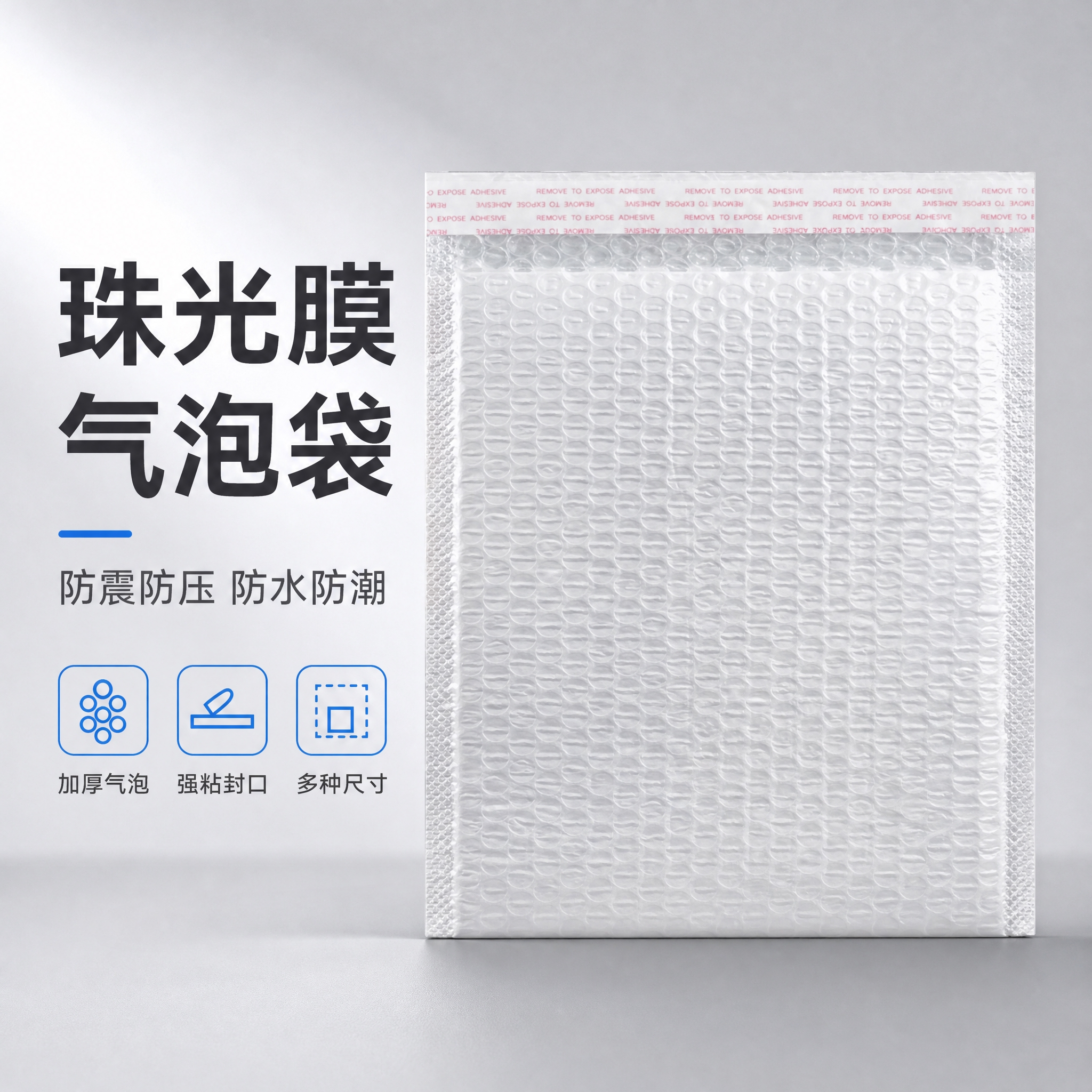 [主图-1] 珠光膜气泡袋首图，建立专业品质第一印象，突出产品… - 图片创意预览