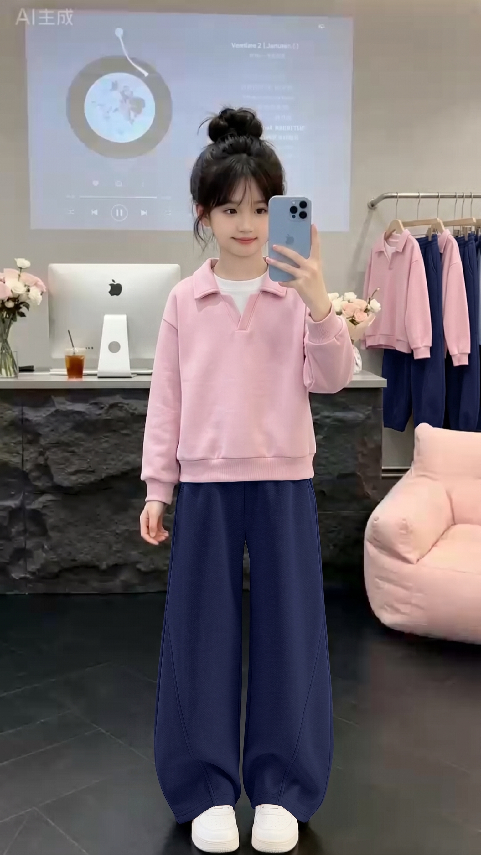 用图1的衣服和图2的裤子替换图的3的人物穿搭衣服裤子已经后面衣… - 图片创意预览