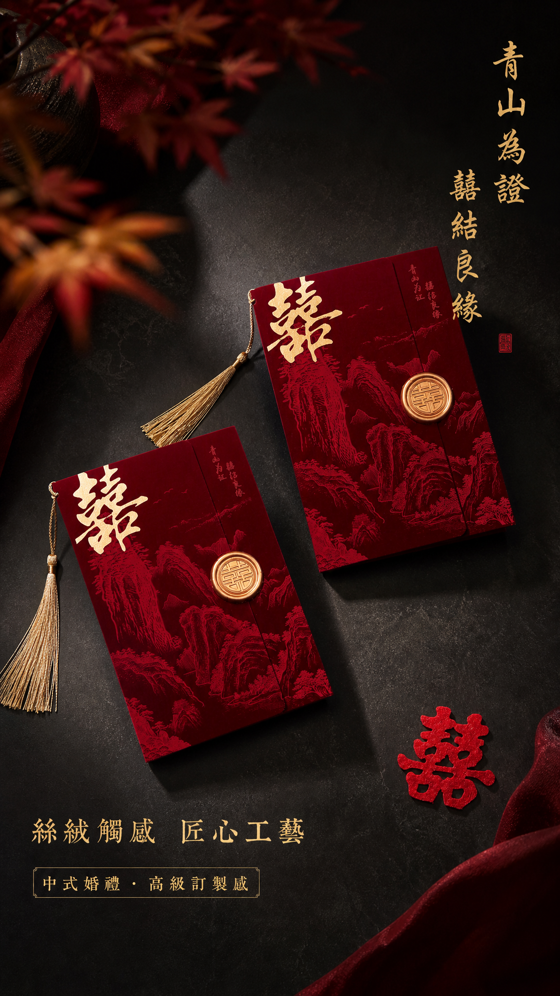 [第2屏] 場景種草-中式婚禮桌面場景沉浸式展示。本屏使用【圖… - 图片创意预览
