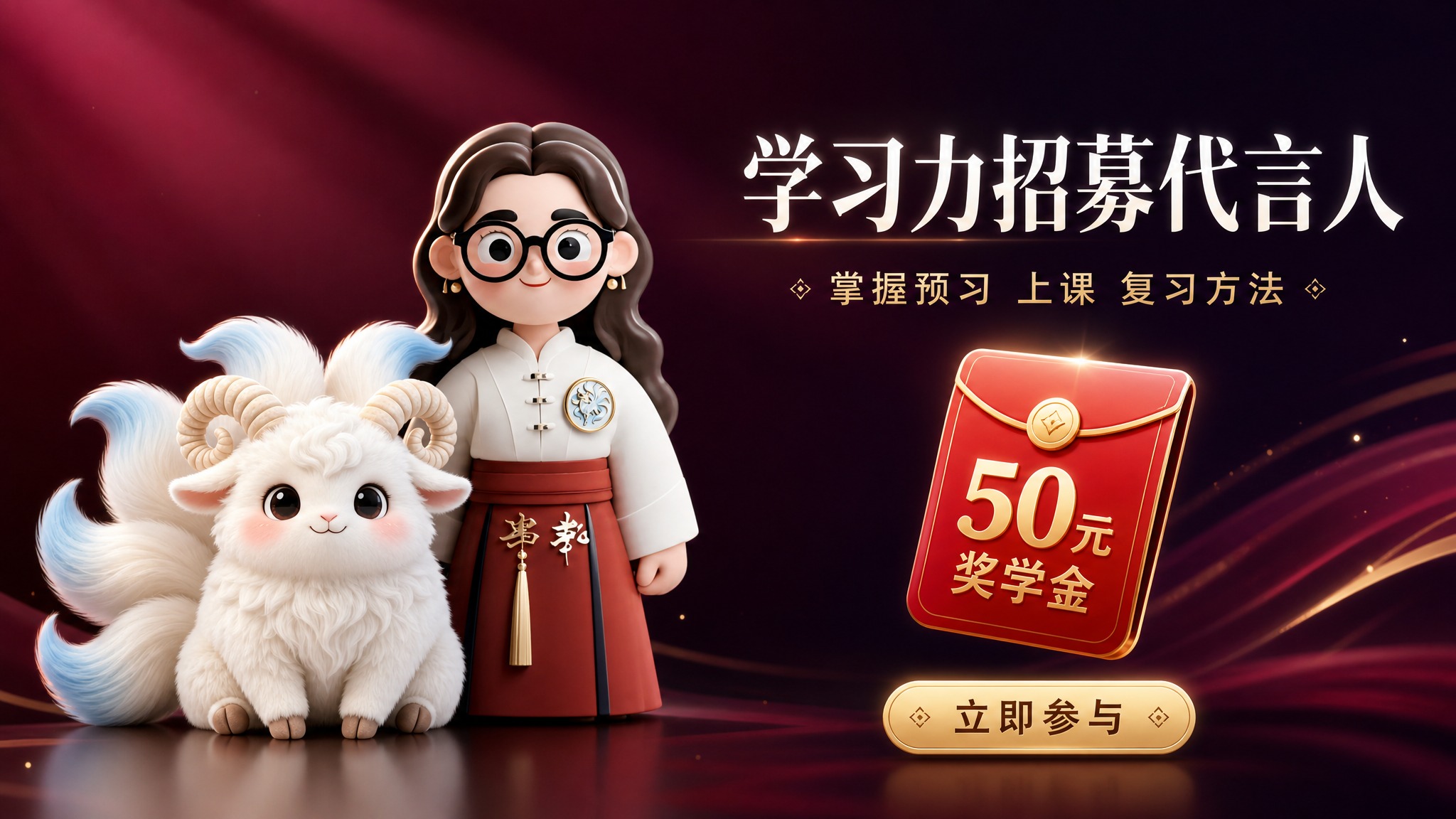 小程序轮播图，750×422px横版。高级代言人风格，深酒红到… - 图片创意预览