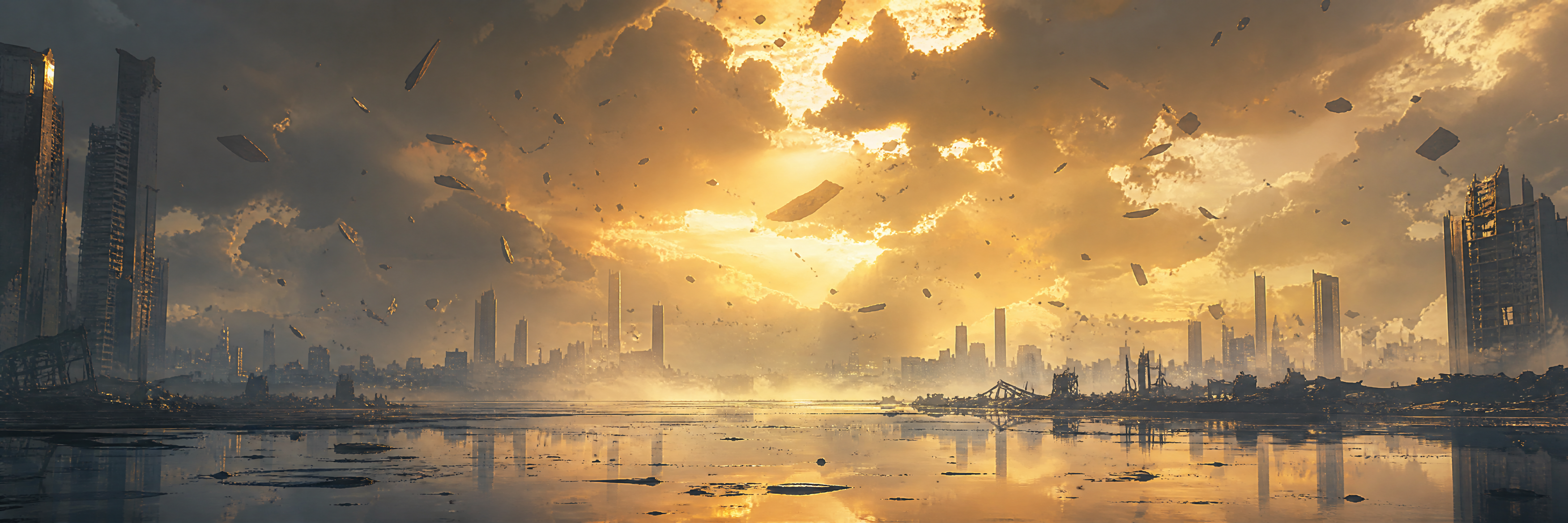 Aftermath sky of a cyberpunk cat - 图片创意预览