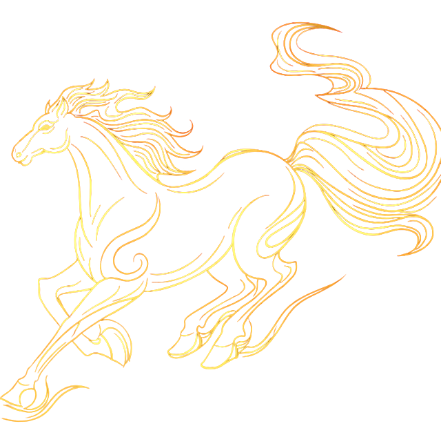 仿照这个风格生成一张奔跑的马