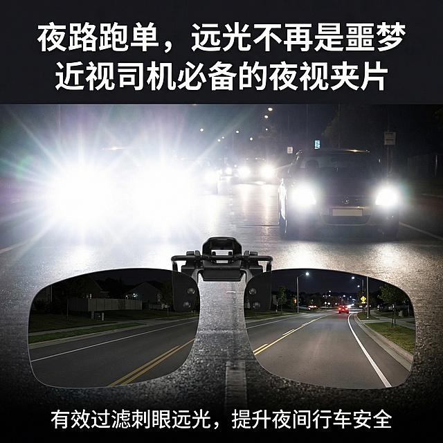 背景：清晨的城市主干道，阳光斜射路面
文案：“早高峰接第一单，别让朝阳挡了你的安全路”
晚高峰版
背景：傍晚的车流，夕阳在车窗上反光
文案：“晚高峰冲单，别让夕阳晃了你的眼”
夜间跑单版
背景：夜间的郊区道路，对向车远光灯刺眼
文案：“夜路跑单，远光不再是噩梦”
在融入这些文案然后图片以公众号的形式

参考图和文案生成场景，体现差异，